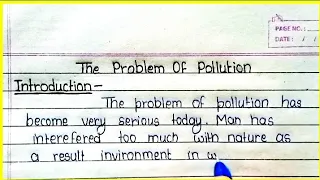 Essay On The Problem Of Pollution|Problem Of Pollution Essay