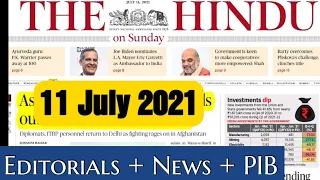 11 July 2021 The Hindu Newspaper