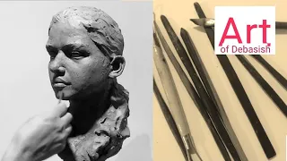 clay modelling potrait /clay sculpture portrait /sculpting clay portrait /clay art/portrait in clay