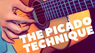 The Picado Technique | Spanish Guitar Lesson w/ TAB