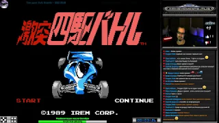 Gekitotsu Yonku Battle прохождение (J) | Игры на (Dendy, Nes, Famicom, 8 bit) 1989 Стрим RUS