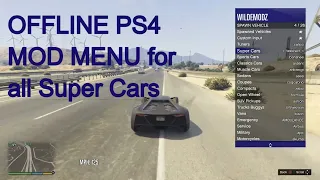 Wildemodz ps4 mod menu for gta 5 | full detail video of super car part 2