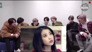 bts reaction to Iu good day