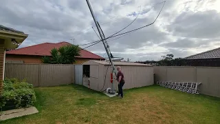 Jacking NBS mast back up after some quick antenna maintenance