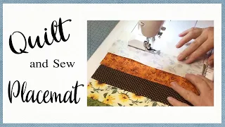 Sew Placemat - How to sew with Scraps - Fast fun sewing QAYG