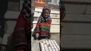 This little girl was selling eggs when we found her..