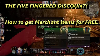 Baldur's Gate 3, BG3, The Five Fingered Discount! How to get Merchant items for FREE!