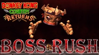 Donkey Kong Country Returns - Boss Rush (All Boss Fights, No Damage)