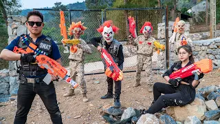 LTT Films : TEAM Silver Flash S.E.A.l X Nerf Guns Fight Crime Group Rocket Mask Super Soldier Squad