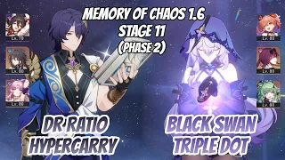 Dr. Ratio & Black Swan DoT w/ Guinaifen Memory of Chaos Stage 11 (3 Stars) | Honkai Star Rail
