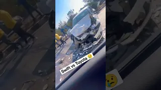 Maruti Swift vs Toyota Road Accident Maruti Swift Danger Accident #cars