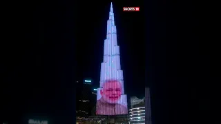 PM Modi Visits UAE, Burj Khalifa Lights Up With Indian Tricolour To Welcome Him | #shorts #viral