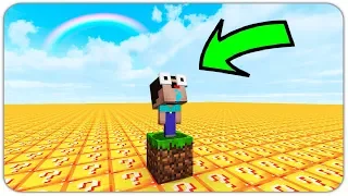 NOOB SURVIVAL in LUCKY BLOCK WORLD in MINECRAFT!