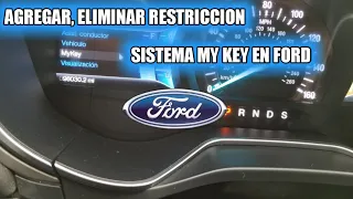 COMO ACTIVAR/DESACTIVAR SISTEMA MY KEY EN FORD