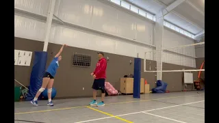 Outside Hitter Improves Her Spike Approach 🙌 #volleyball #spiking