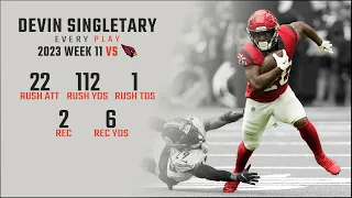 Devin Singletary Week 11 | Every Run, Target, and Catch vs Arizona Cardinals | 2023 NFL Highlights