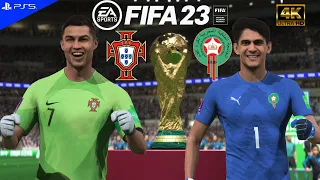 RONALDO vs BOUNOU, Who is better goalkeeper? PORTUGAL vs MOROCCO, FIFA 23, PS5, 4K