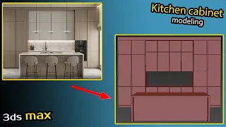 Kitchen cabinet modeling in 3dsmax