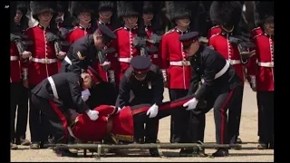 Netizens outraged after UK soldiers faint in heat during parade rehearsal | Headline Highlights