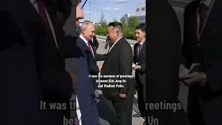 Kim Jong Un meets with Vladimir Putin in Russia #shorts