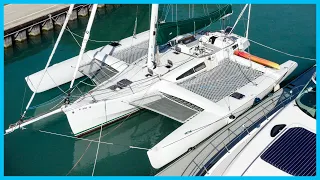 A Unique, Fast, & Relatively AFFORDABLE 44' Trimaran [Full Tour] Learning the Lines
