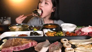 ENG SUB)Mukbang ASMR of Beef Brisket, Sirloin and Thin Flank Korean Eating Show