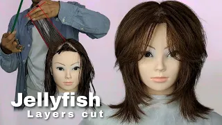 how to: JELLYFISH CUT| new layered haircut in 2024