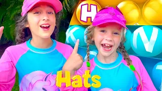 Nastya and Eva are learning the Summer Alphabet | Summer Games for Kids
