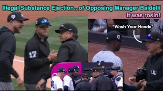 E13 - Twins' Rocco Baldelli Ejected After Umpire James Hoye's Substance Check of Yankees P Germán