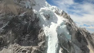 Helicopter ride in the Himalayas