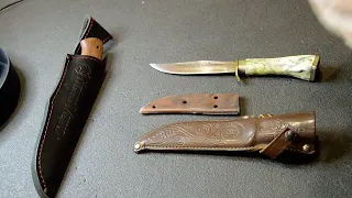Охотничий нож СССР. Отличные ножны и удовлетворительное содержимое