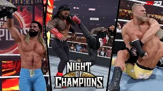 WWE Night of Champions 2023 Full Show Highlights | WWE 2K23 Simulation