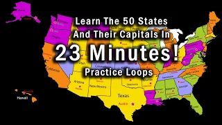 Learn the 50 States and Capitals in 23 Minutes.  Practice loops for fast learning by singing