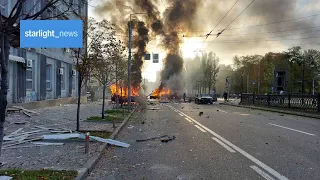 The Russian Federation is terrorizing Ukraine!  Rocket shelling of Kyiv today