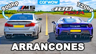 BMW M5 800hp v Ferrari 488 Pista - ARRANCONES