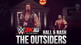 WWE 2K16 Hall of Fame Showcase DLC: The Outsiders Entrance, Signatures & Finishers!