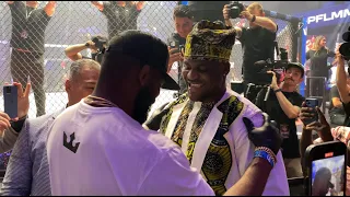 "YOU DON'T WANT NO SMOKE!"  - HEAVYWEIGHT CHAMPS JON JONES AND FRANCIS NGANNOU INTENSE FACE-OFF!