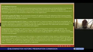 Bloomington Historic Preservation Commission, October 14, 2021, Part 2