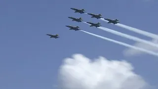 WATCH: Blue Angels fly over Detroit amid COVID-19 pandemic