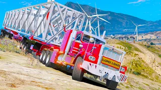 Hauling Oversize Load on Dangerous Roads in GTA 5 RP