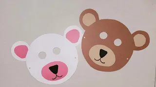 how to make bear mask | animal mask making | polar bear mask | bear face mask