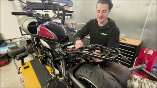 KAWASAKI Z900 RS ECU LOCATION AND REMOVAL FLASH MAPPING P3 TUNING