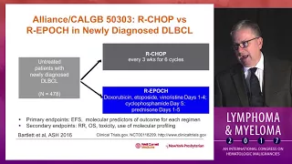 What diffuse large B-cell lymphoma patients should receive therapy different from R-CHOP?