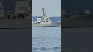 USS McCampbell (DDG-85) Destroyer Patrolling The Puget Sound