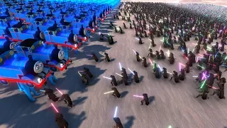 1.000 THOMAS THE ENGINE vs 20.000 JEDI - Ultimate Epic Battle Simulator