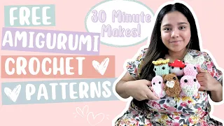 Free 30 Minute Amigurumi Crochet Patterns | Valentine's Day Themed | Quick and Easy | Project Ideas