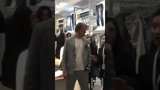 Mads Mikkelsen at Jack & Jones Flagship Store in Beijing, China