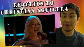 Christina Aguilera on The Voice - The Thrill is Gone (REACTION)