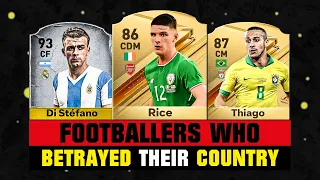 Footballers Who Betrayed Their Country! 💀😲 ft. Rice, Di Stefano, Thiago…