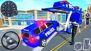 Transport Truck Police Cars Simulator - New Prado Jeep Transporter Driver - Android GamePlay